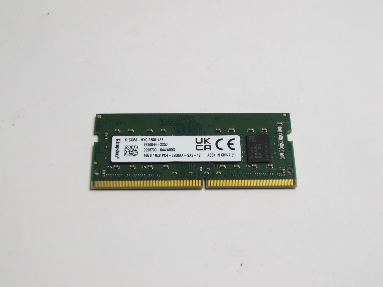 Kingston 16GB 1Rx8 PC4-3200AA Laptop SODIMM Memory RAM, K1CXP8 HYC MIF
