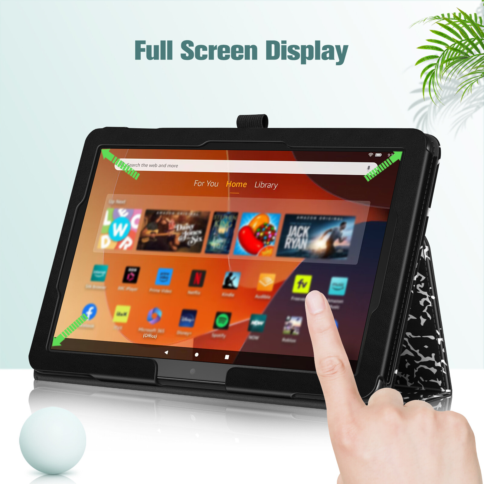 Folio Case for Amazon Fire HD 10 (13th/11th Gen, 2023/2021) Slim Fit Stand Cover