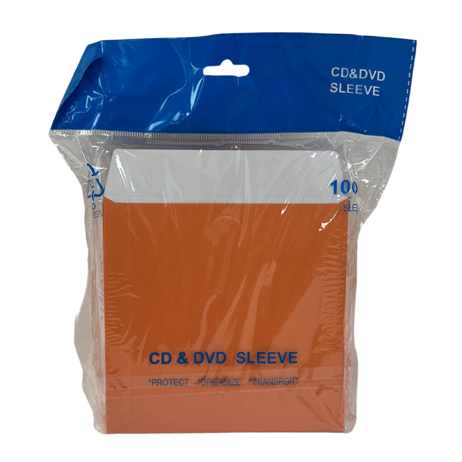 Orange Color Paper CD Sleeves with Window & Flap Lot