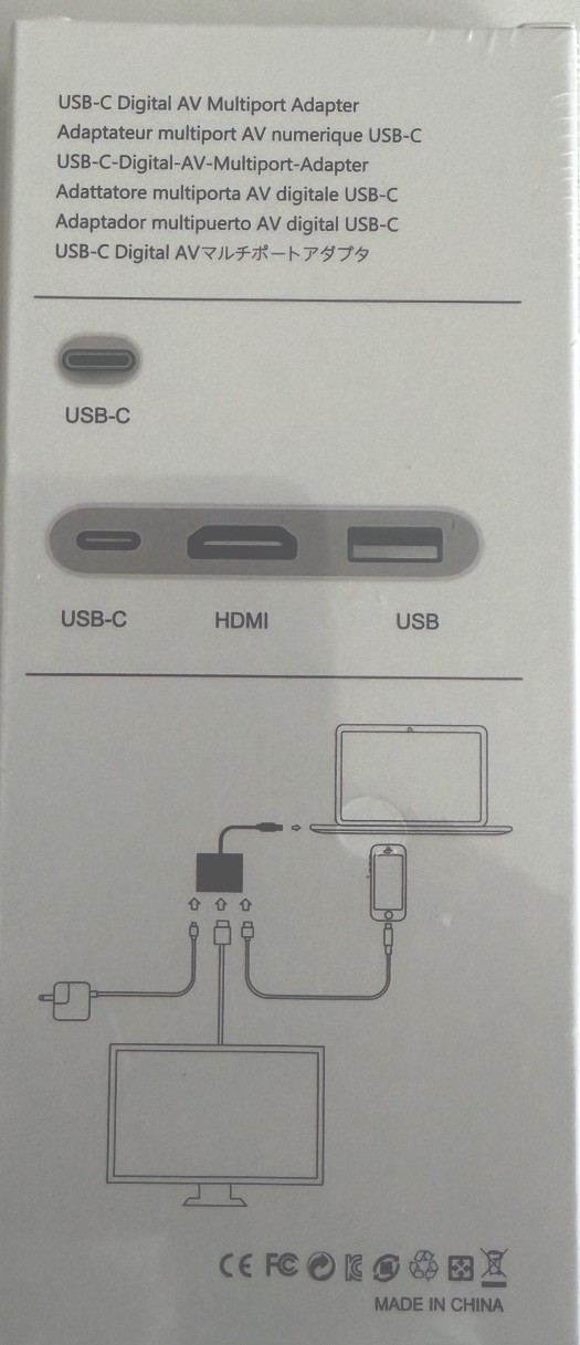 For Apple USB C to Digital AV Multiport Adapter HDMI/USB-C/USB