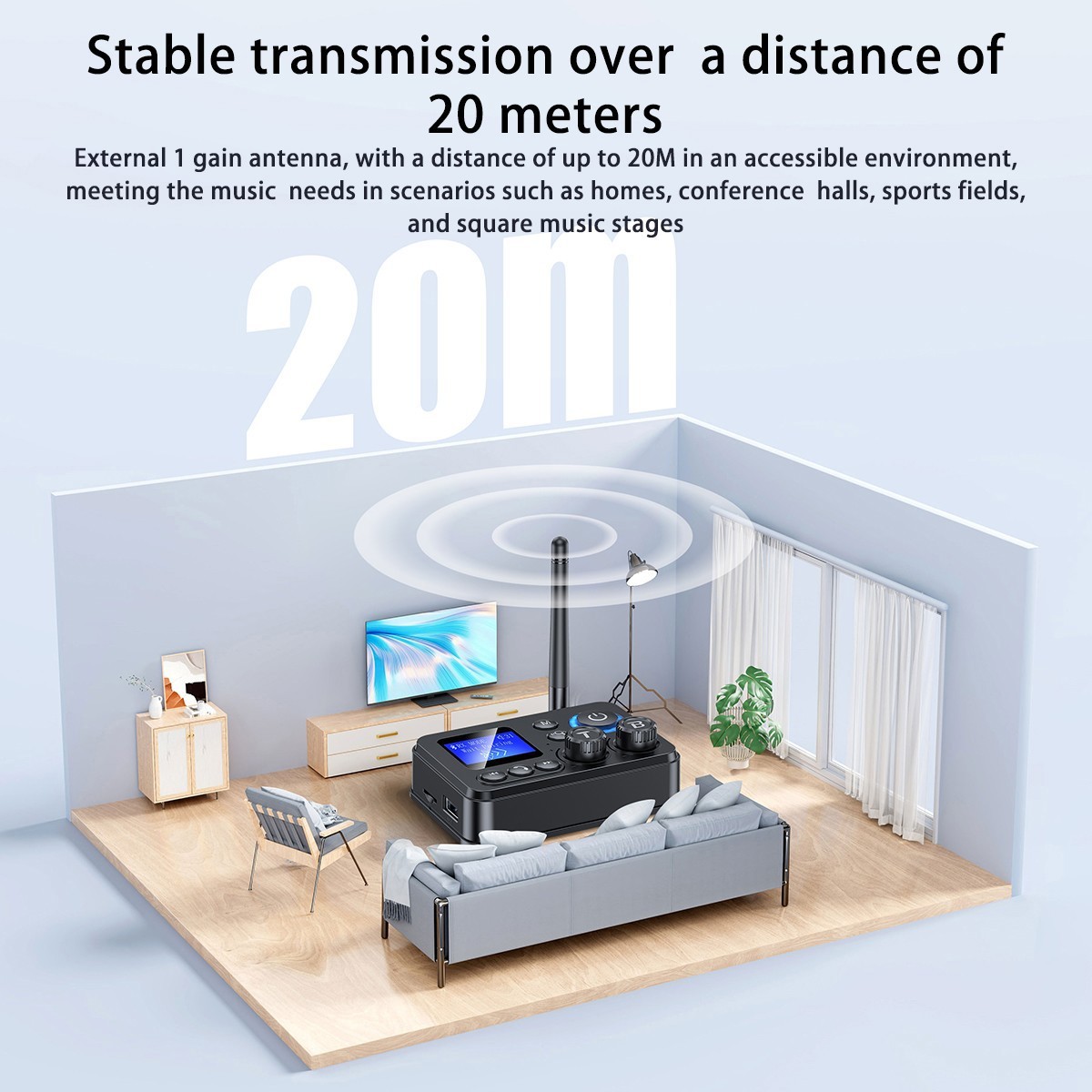 RX/TX Bluetooth 5.4 Transmitter Receiver 3.5mm AUX TV Home Stereo Audio Adapter+