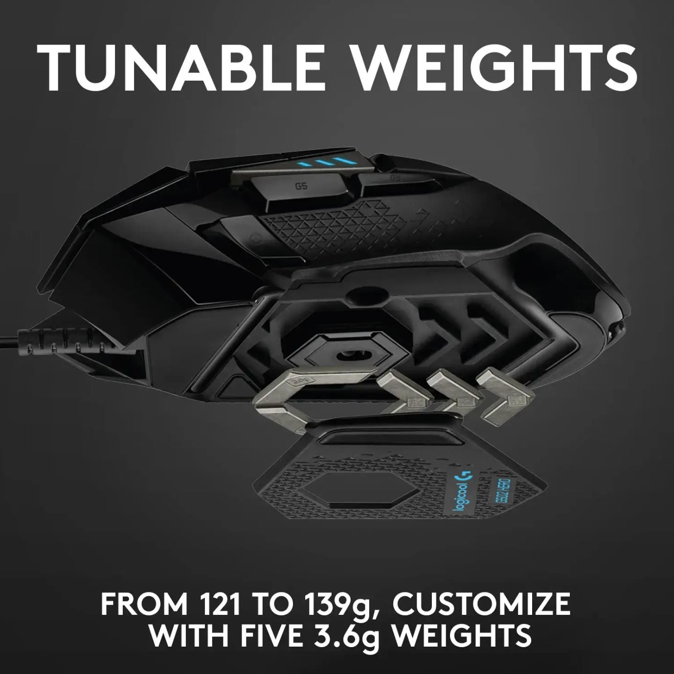 Logitech G502 HERO Wired Gaming Mouse – Black