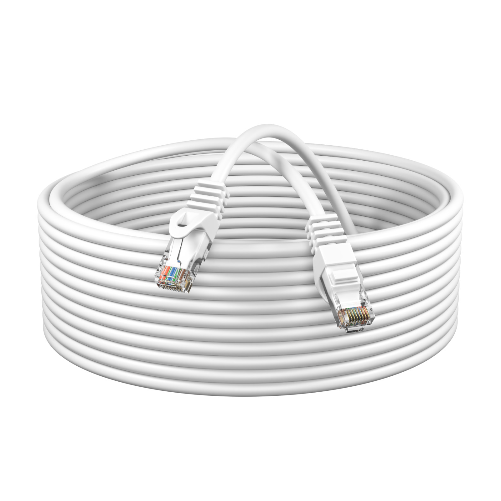 Cat5e White Patch Cord Network Cable Ethernet LAN RJ45 UTP 1.5FT- 20FT Multi LOT