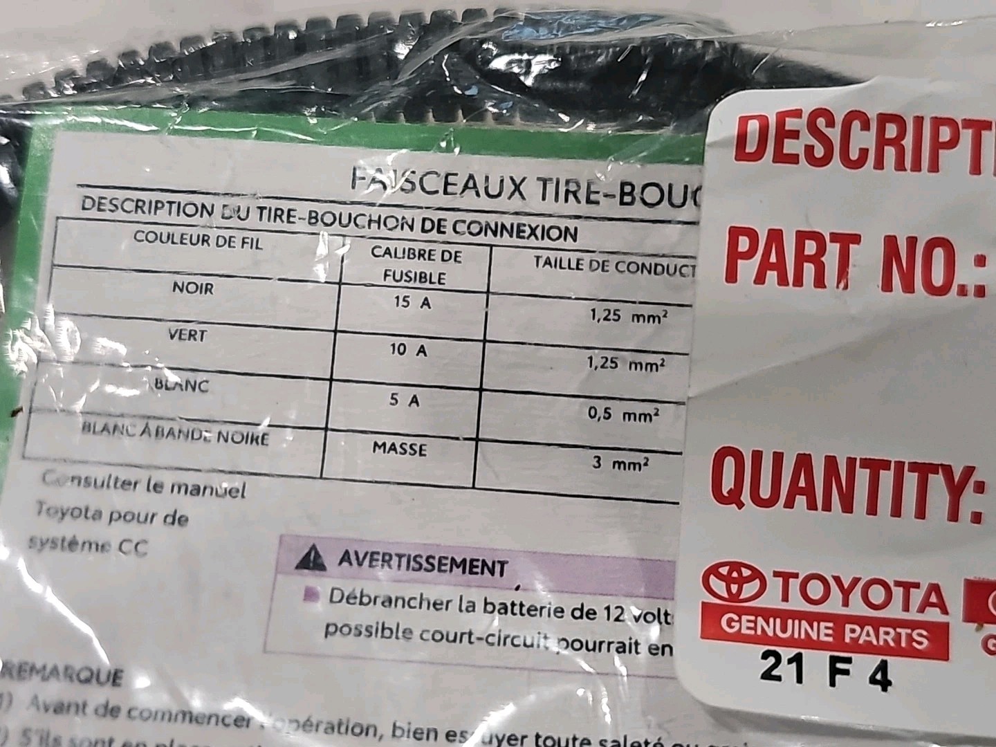 2024-Present Genuine OEM Toyota Tacoma Wiring Harness PT948-35402