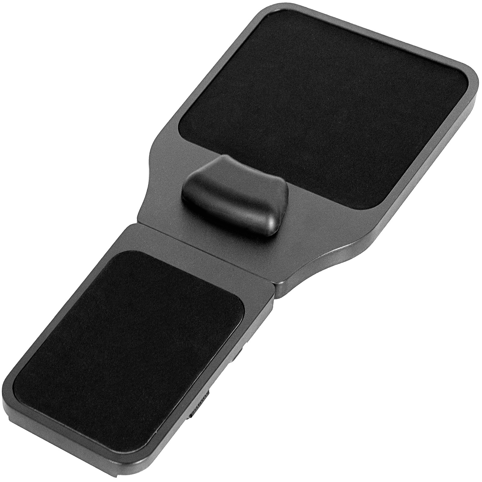 VIVO Black Universal Wooden Adjustable Arm Rest Mouse Pad with Security Straps