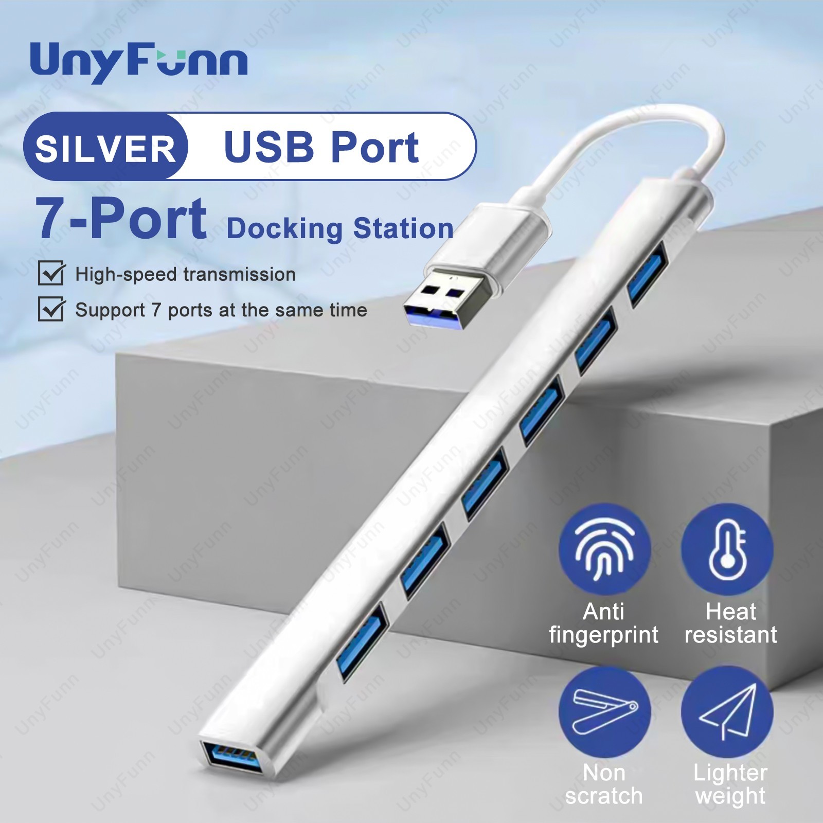 7 Ports USB 3.0 HUB Powered High Speed Splitter Extender Multi-port USB Splitter