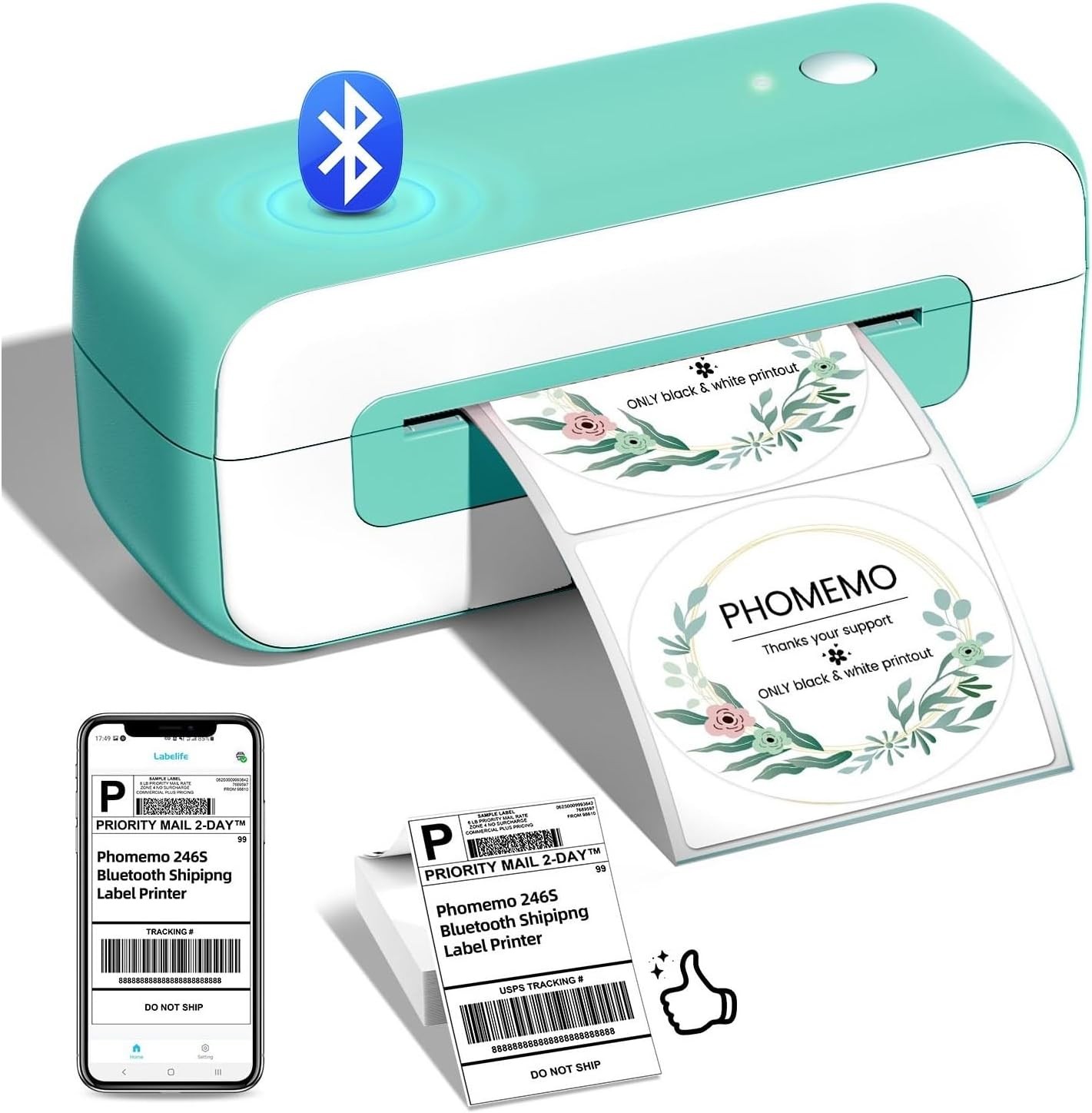 Phomemo Wireless Thermal Label Printer 4×6 Small Business USPS Shipping LOT