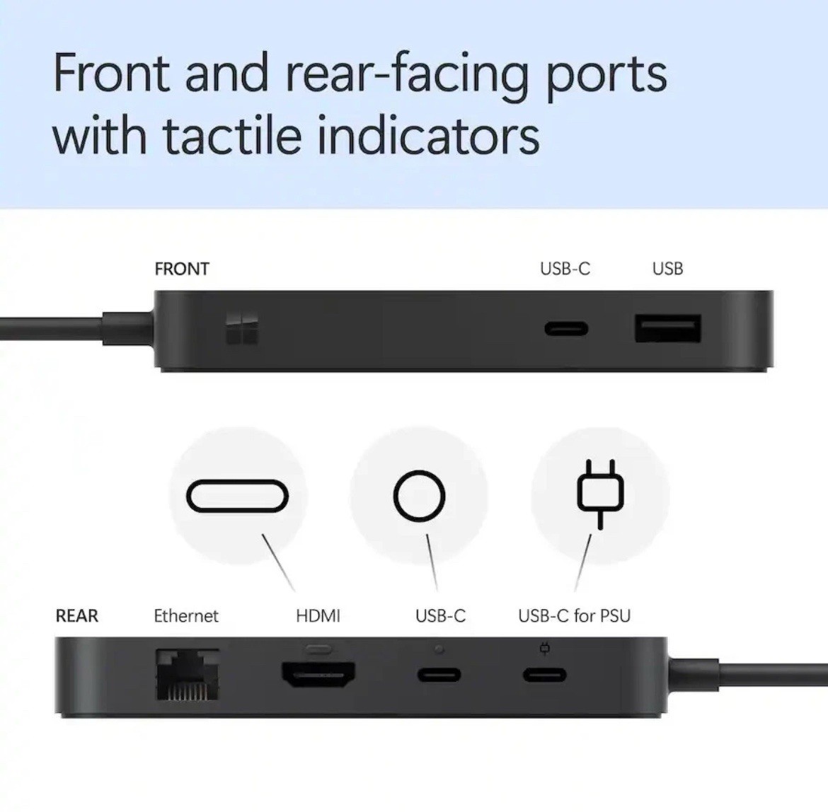 Microsoft Surface USB4 Docking Station for Business Black EP2-19863 Model 2096