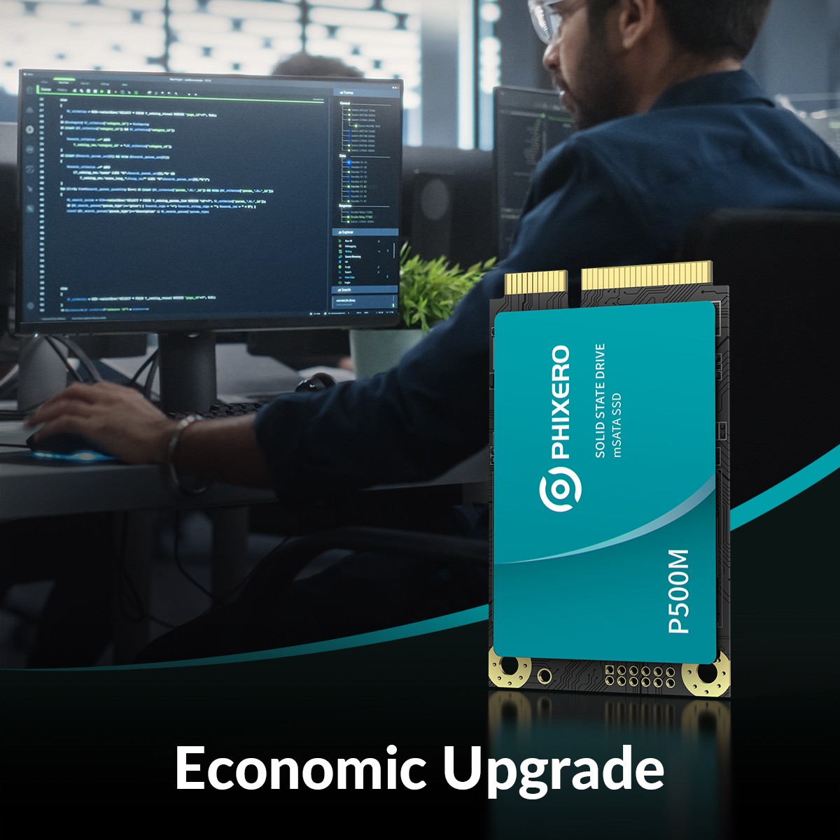 PHIXERO P500 128GB SATA SSD 3D NAND Internal SSD 2.5 Inch SATA III UP To 550MB/s