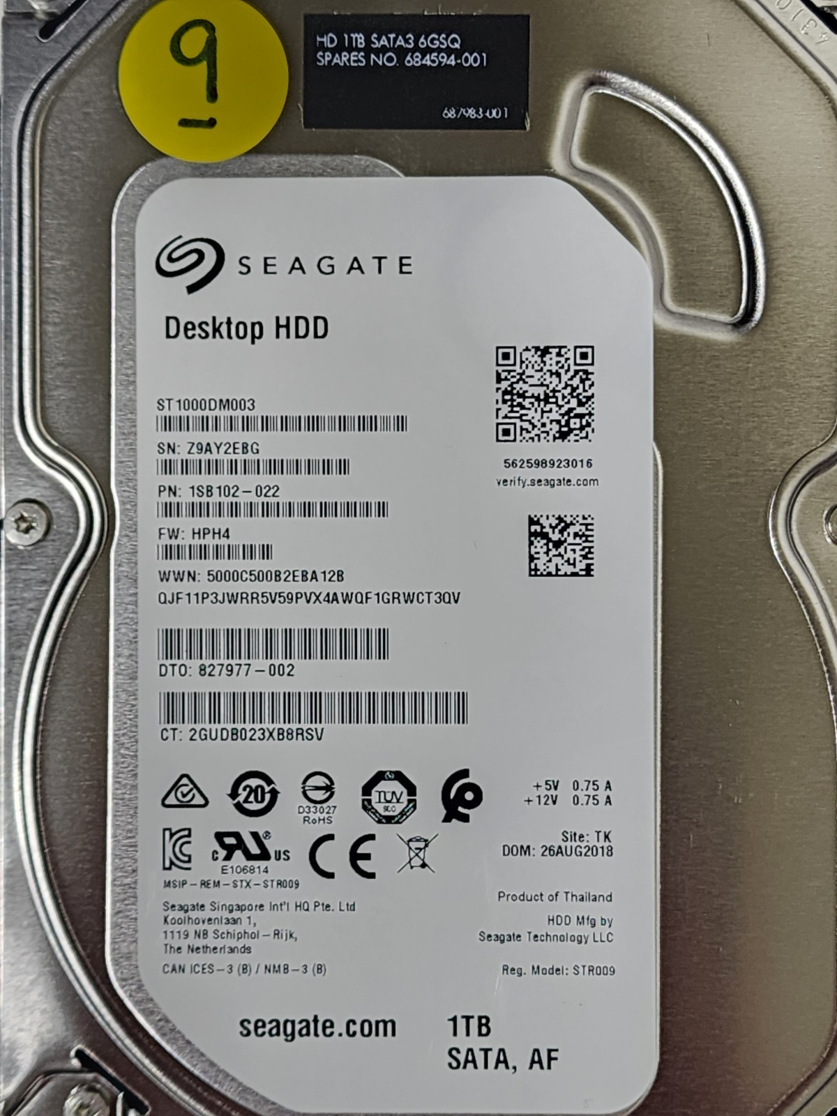Lot of 16 Seagate/Western Digital 1TB 2TB 4TB 7200RPM SATA 3.5″ Hard Drive HDD