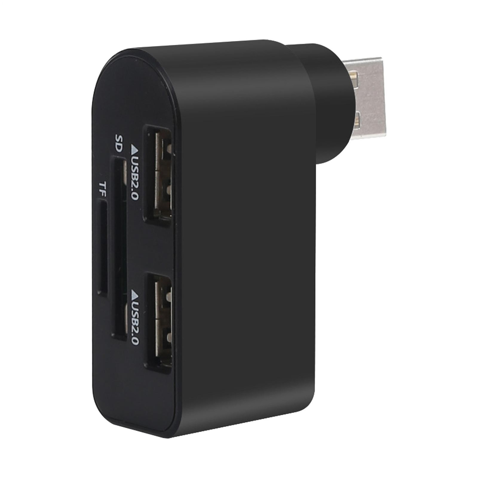 4 in 1 Rotatable USB Hub C to Adapter Portable Card Reader