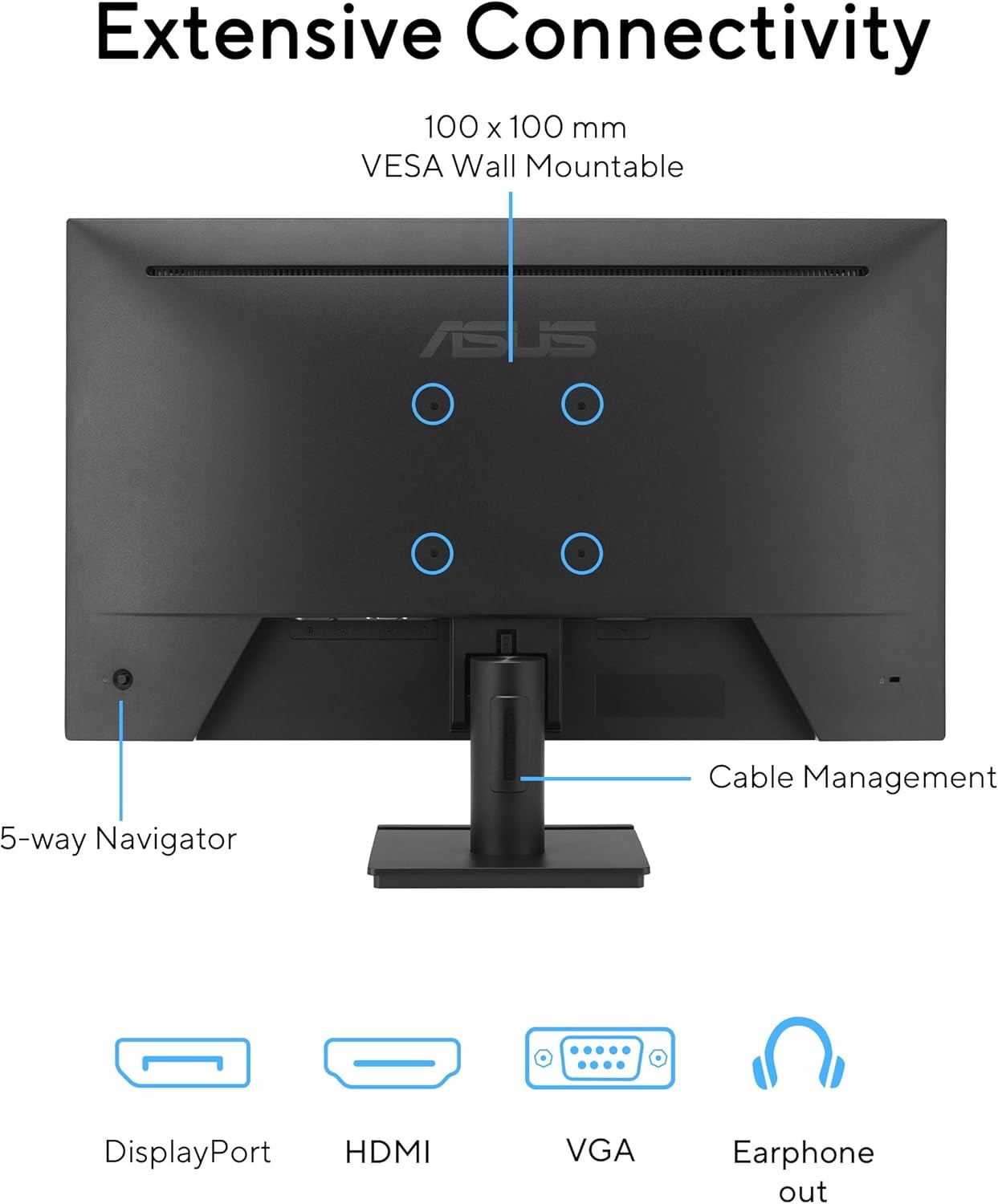 ASUS 27 Inch Computer Monitor (VA279QG) – Full HD, IPS, 120Hz Built-in Speakers