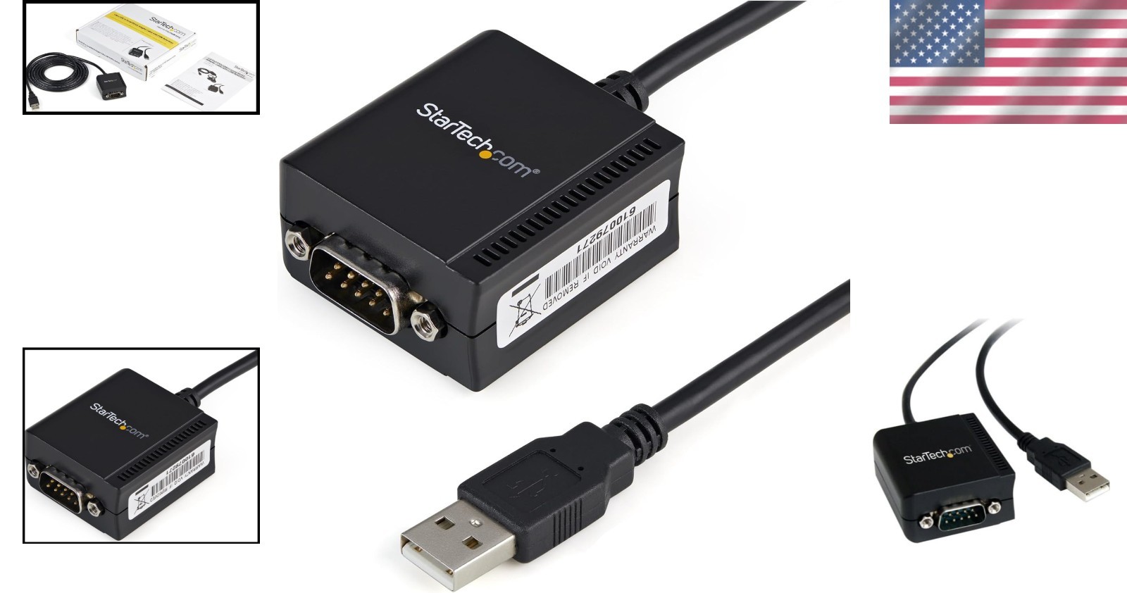 StarTech 6ft USB to Serial RS232 Adapter Cable, FTDI Chipset