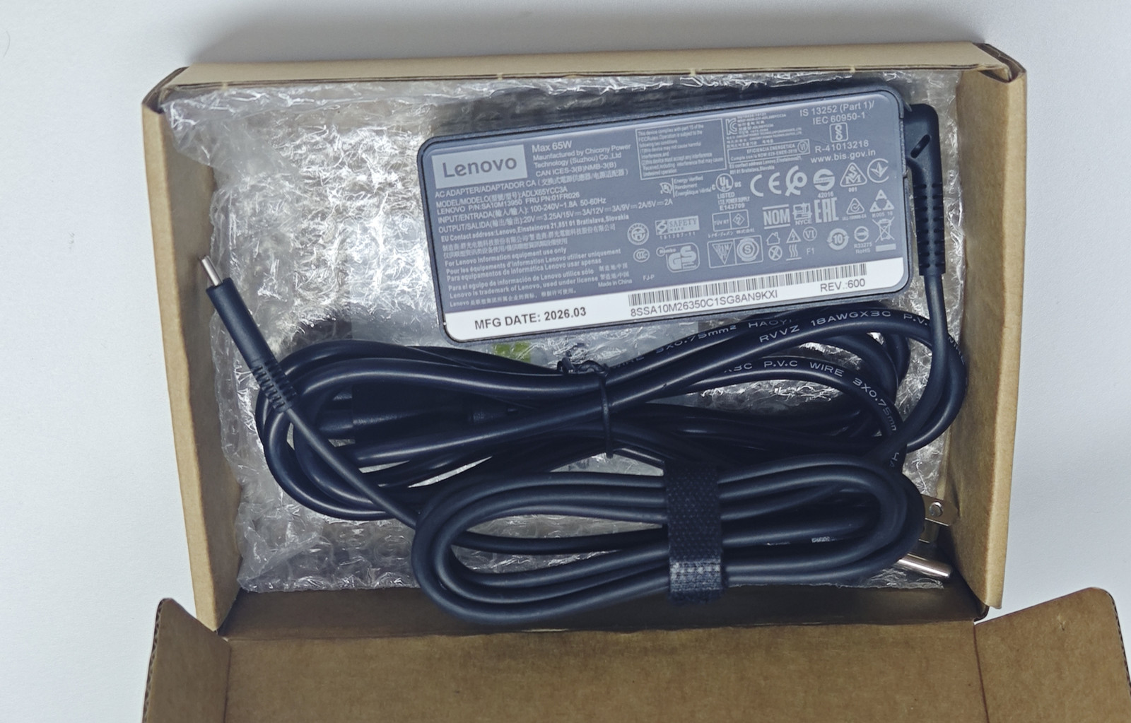 Genuine OEM 65W USB-C Type-C Adapter Charger Lenovo ADLX65YDC2A ThinkPad Yoga