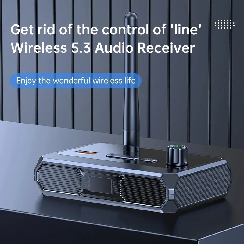 Bluetooth 5.3 Home Stereo Audio Receiver AUX USB Optical HD Music to RCA Adapter