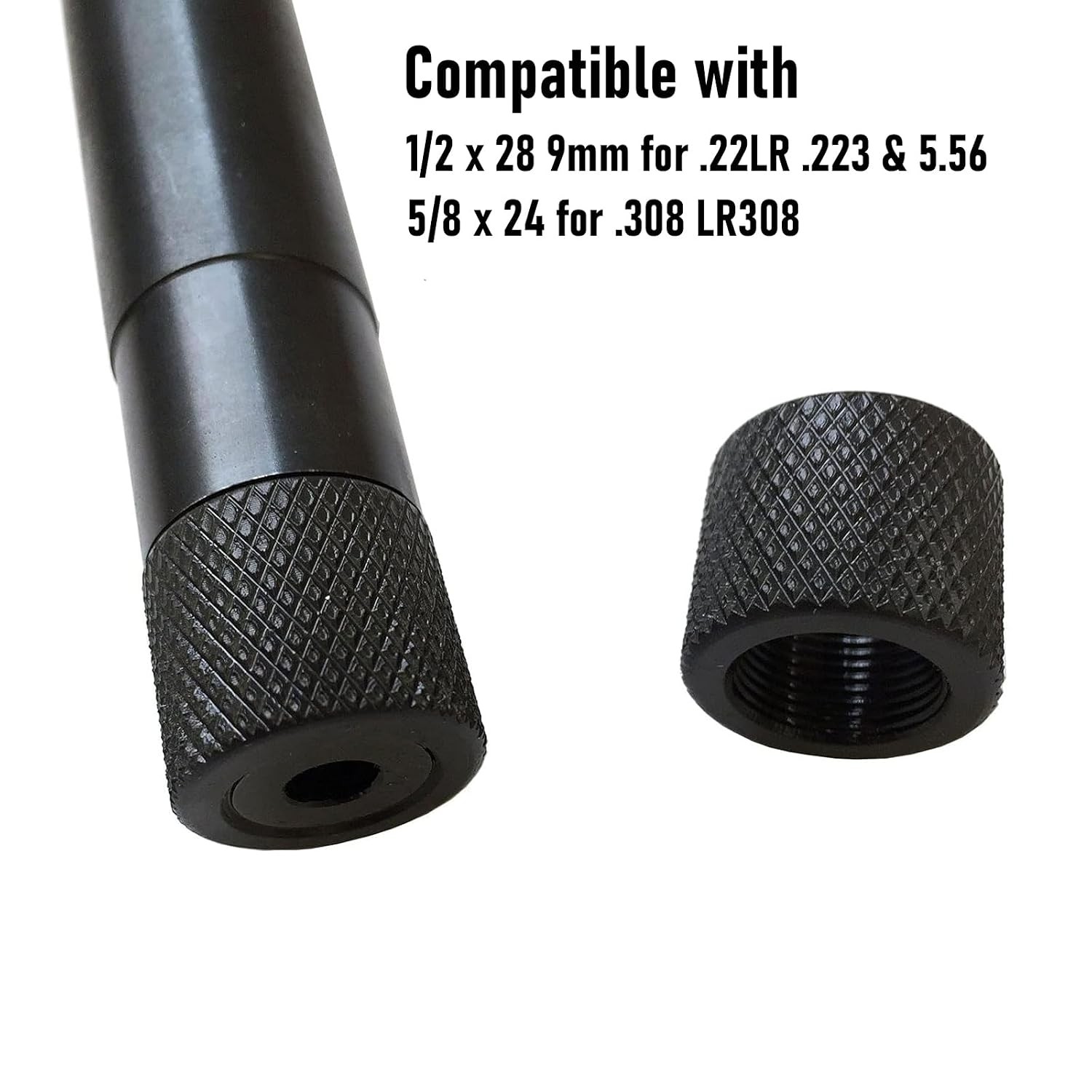4 Pack 1/2 X 28 2PC & 5/8 X 24 2PC Steel Thread Protector