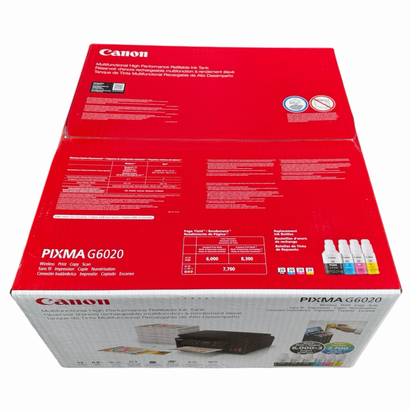 Canon PIXMA G6020 MegaTank Wireless All-In-One Printer Print Scan Copy