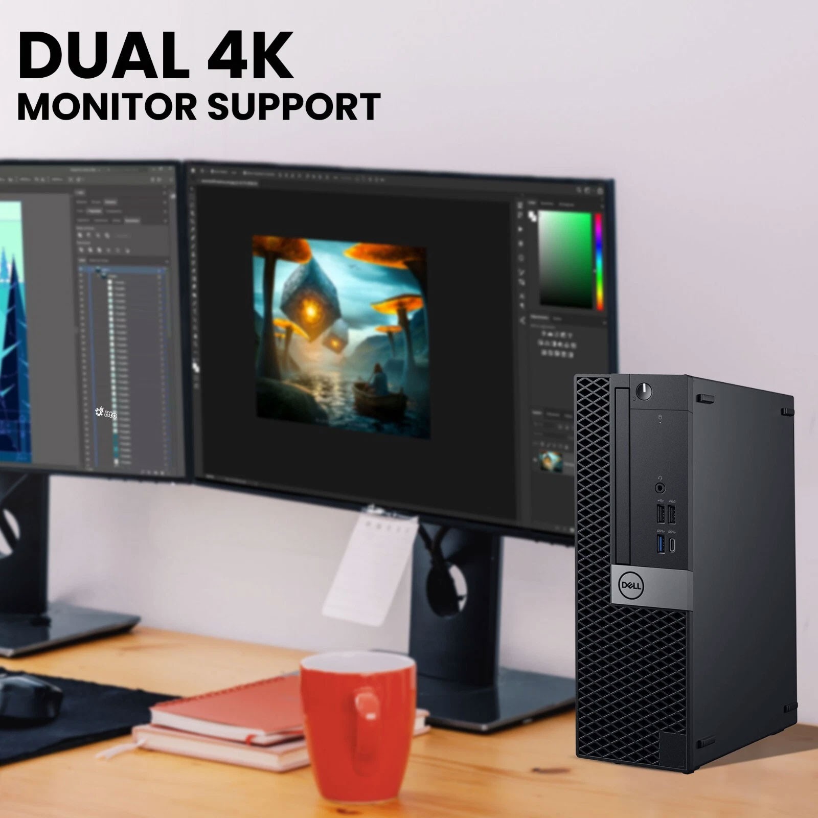 Dell Optiplex 7060 Desktop PC intel i5-8th 16GB RAM 1TB SSD Wi-Fi Windows 11 pro