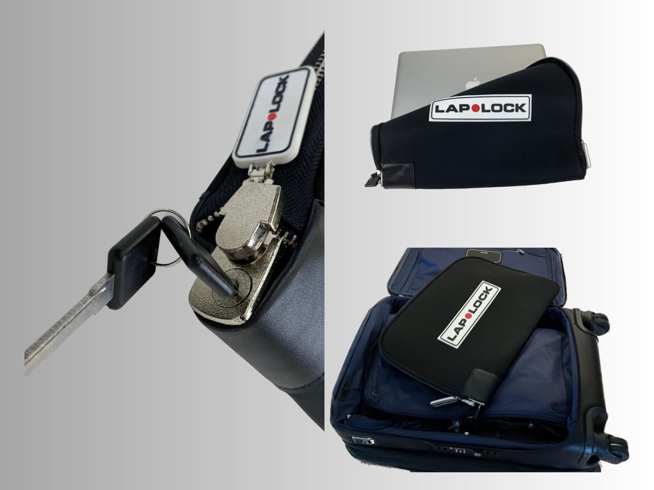 14 inch Laptop Sleeve Lockable with Key Lock HIPAA Compliance