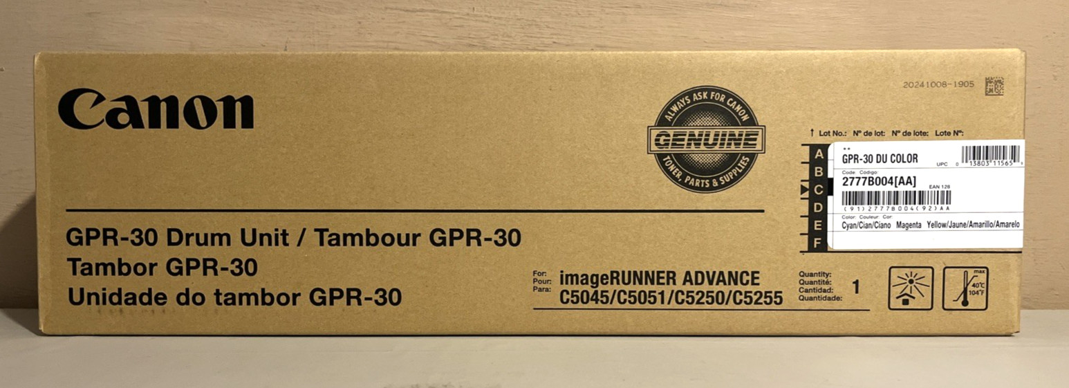 Canon GPR-30 2777B004[AA] CMY Drum Unit Color VERY Sealed Boxes