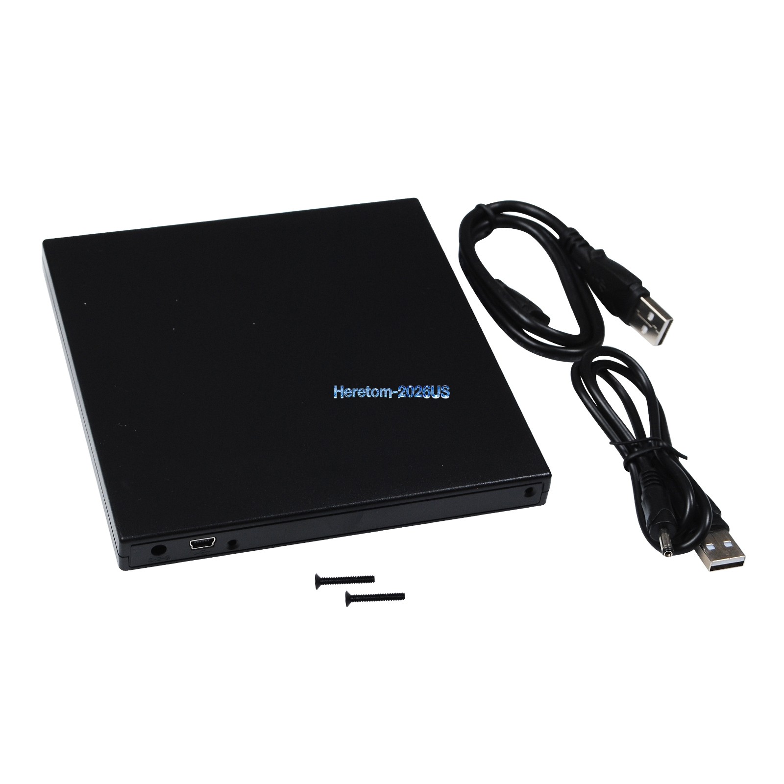 USB 2.0 External Enclosure Case Caddy For 9.5mm SATA CD / DVD ROM Optical Drive