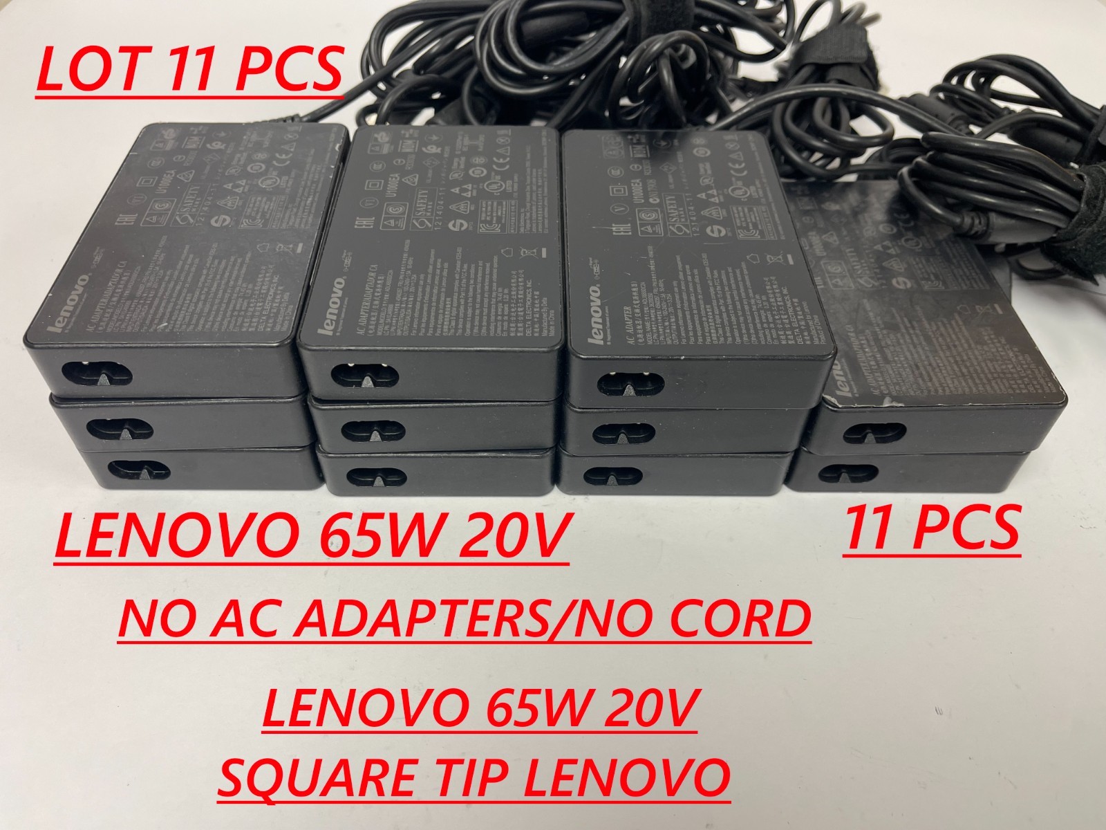 11 pcs LOT Genuine Lenovo 65W 20V 45N0357 ADLX65SDC2A AC ADAPTER 20V