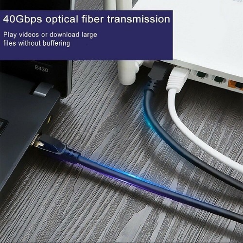 CAT 8 Ethernet RJ45 Cable High Speed 40Gbps LAN Patch Network Gold Plated 6-50ft