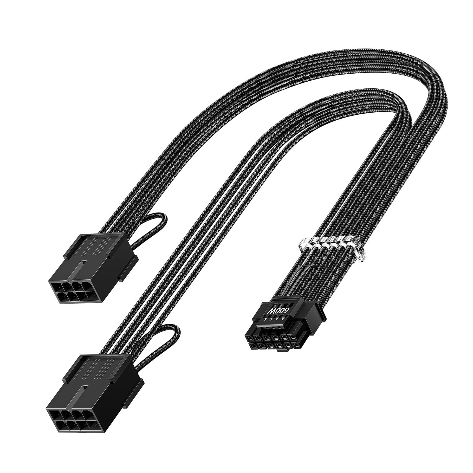 16 Pin GPU Cable Adapter – PCIe 5.0 12VHPWR Extension 30cm – (12+4) Male to 2x8P