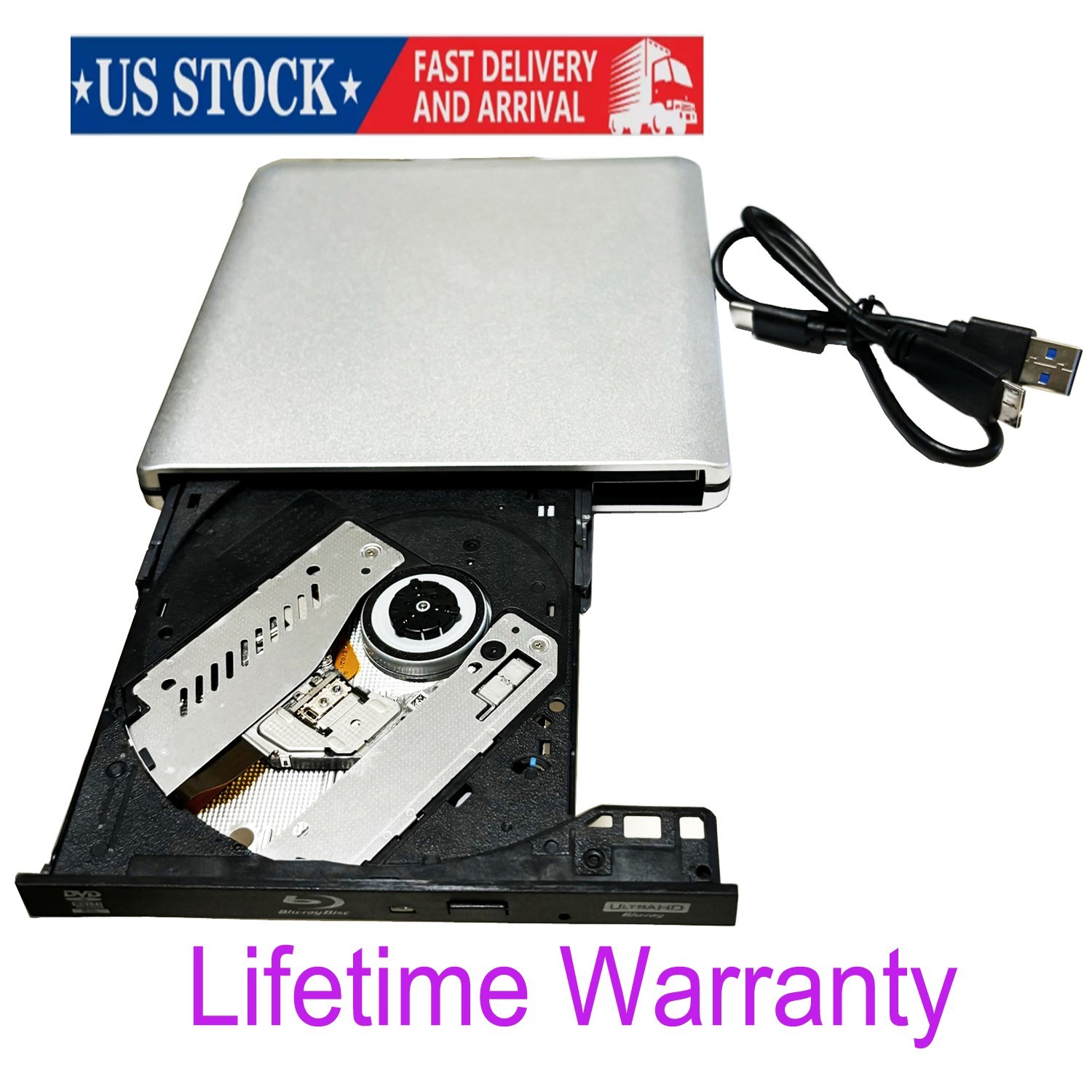 LG BU40N USB 3.0 Slim External Blu-ray Drive writer UHD 3D Player M-Disc Burner