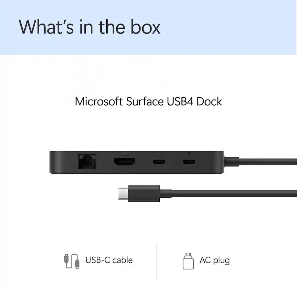 Microsoft Surface USB4 Docking Station for Business Black EP2-19863 Model 2096