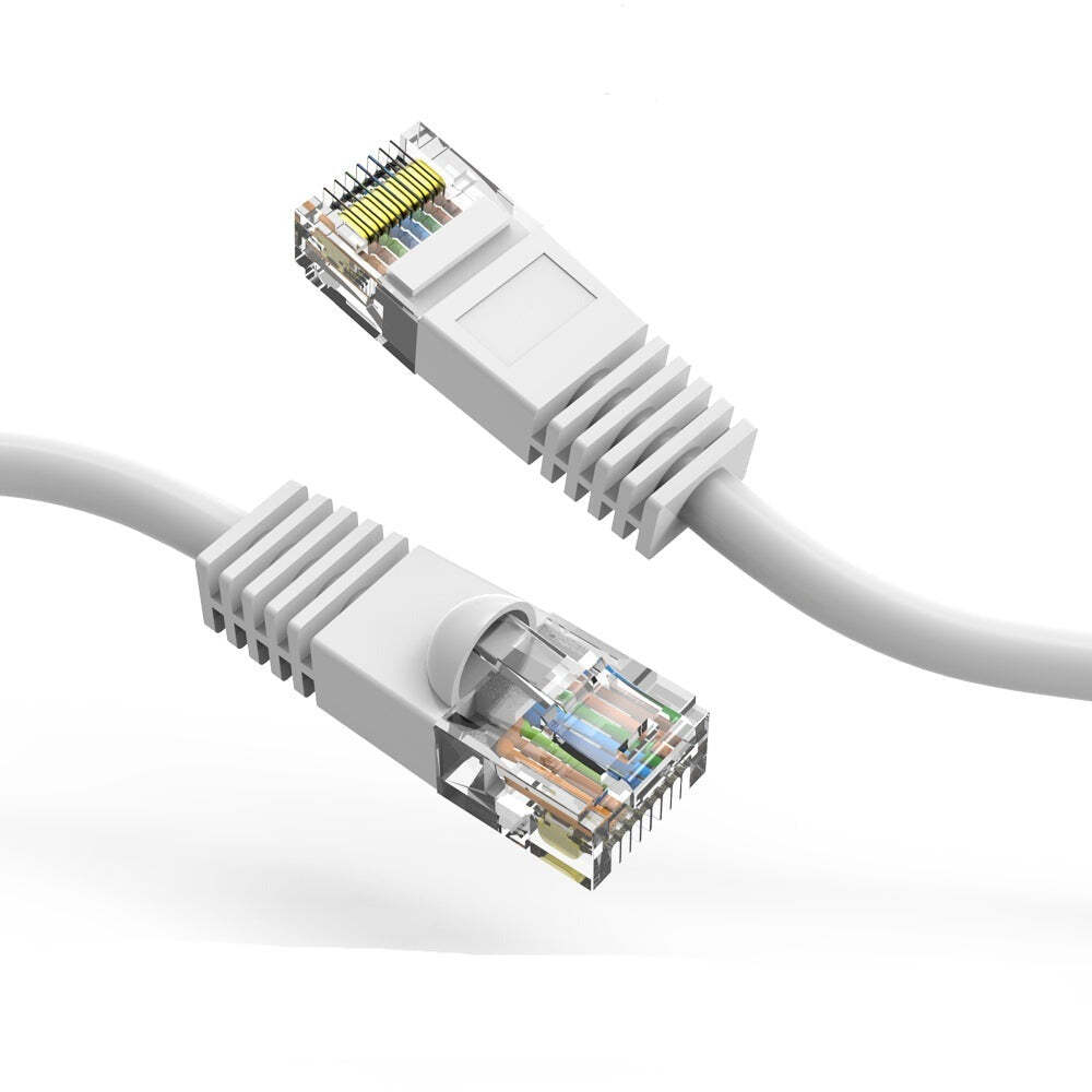 4Ft CAT5E UTP Ethernet Network Booted Cable White
