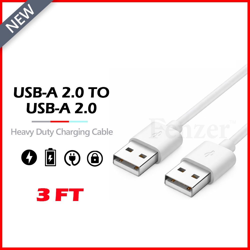 1-100 LOT USB A Male to A Male Cable -High Speed Data Transfer Charger 3,6,10FT