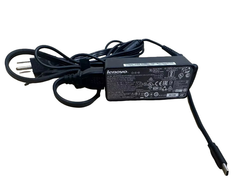 Lenovo 45W USB-C Charger For ThinkPad T480 T580s T490 T495s Power Supply Cord
