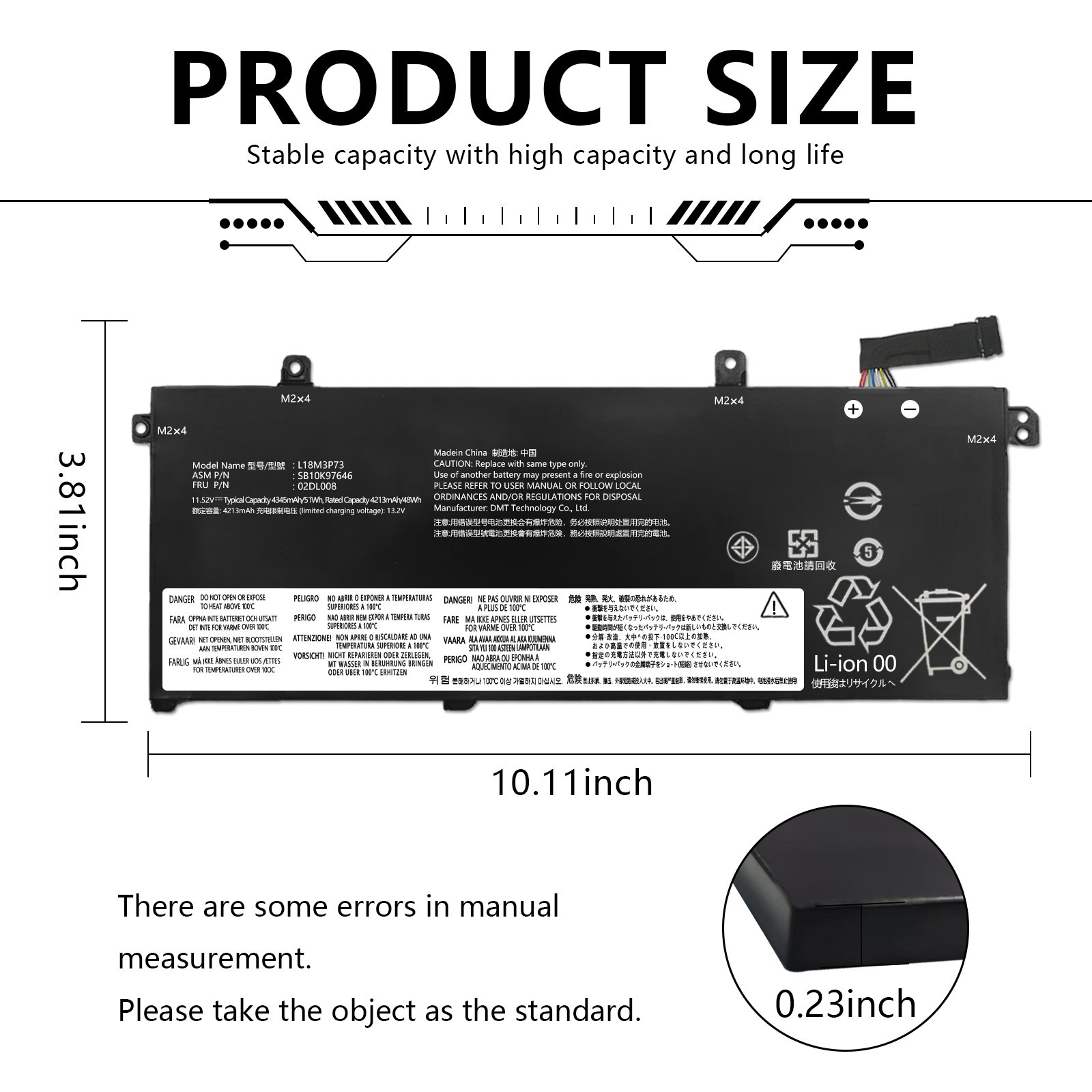 L18M3P73 Battery For Lenovo ThinkPad T490 T495 P14s T14 Gen 1st 2nd Series 51Wh