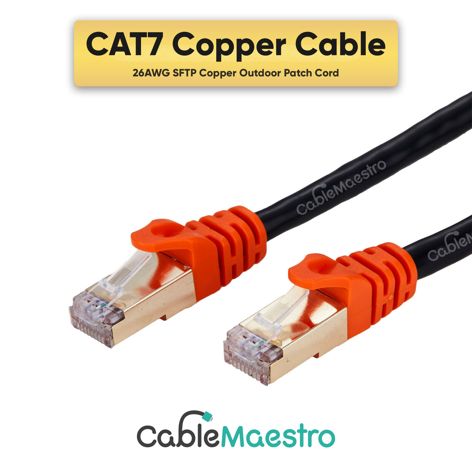 Outdoor CAT7 Copper 26AWG Network Patch Cable Cord SFTP Ethernet LAN Cable Lot