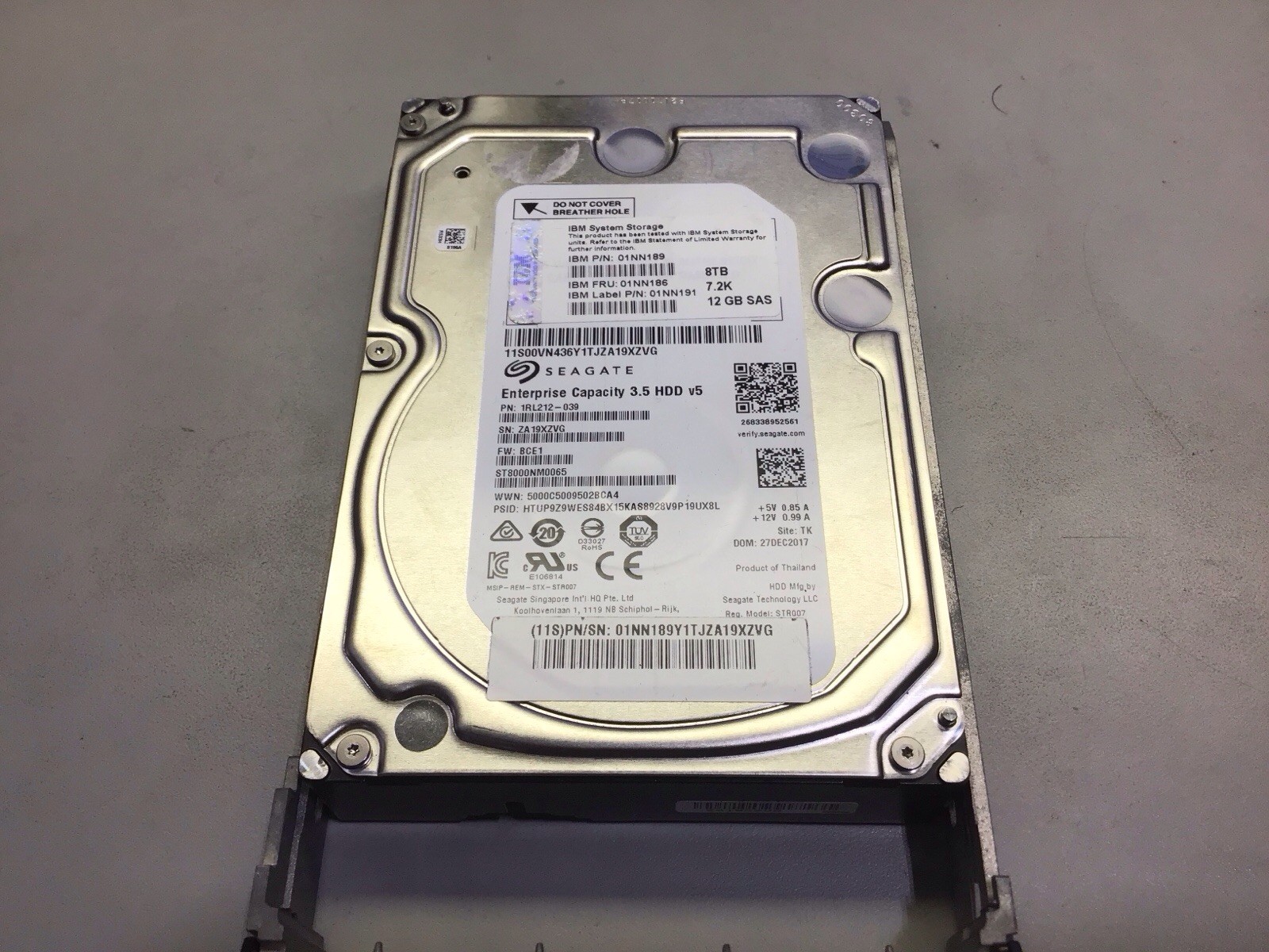Seagate 8TB ST8000NM0065 3.5″ SAS 7.2K RPM Server HDD