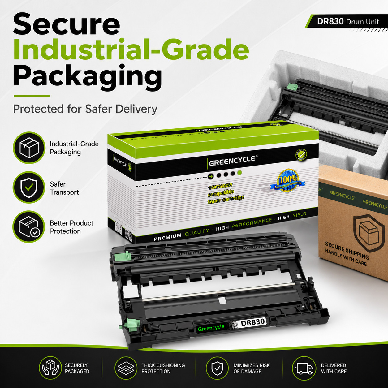 TN830XL Toner Cartridge DR830 Drum Unit for Brother HL-L2420DW HL-L2460DWXL