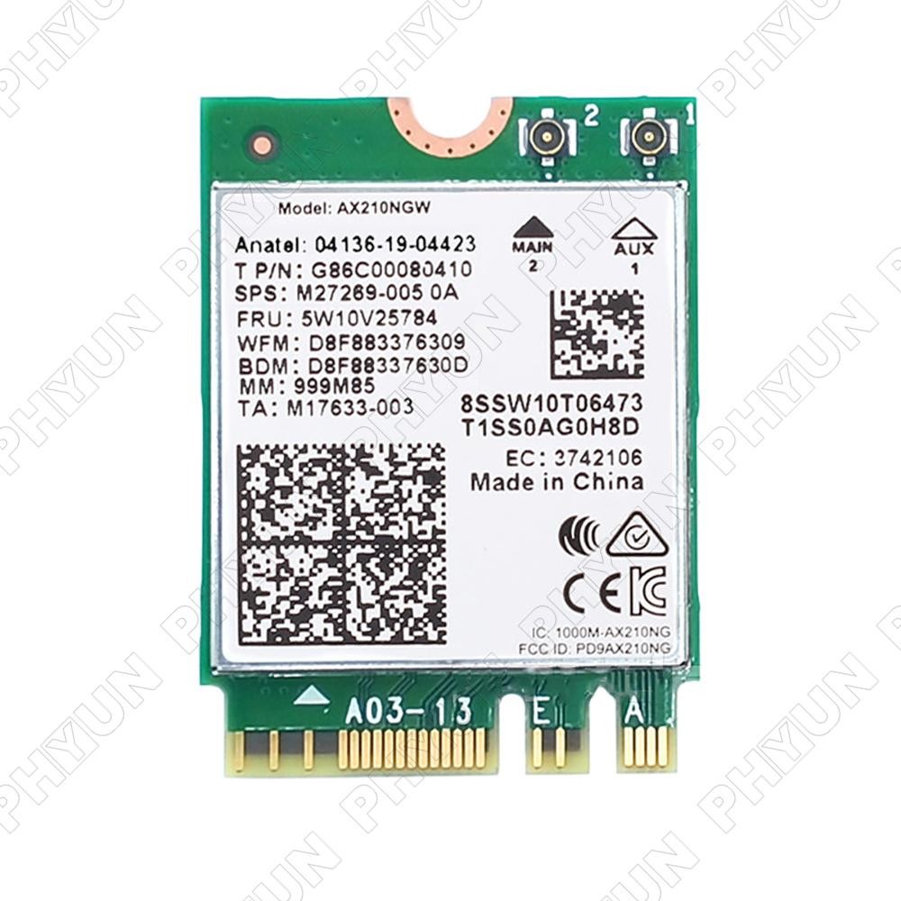 Multiband AX210NGW Wifi Bluetooth 5.2Card For Laptop PC Windows 10 Windows 11