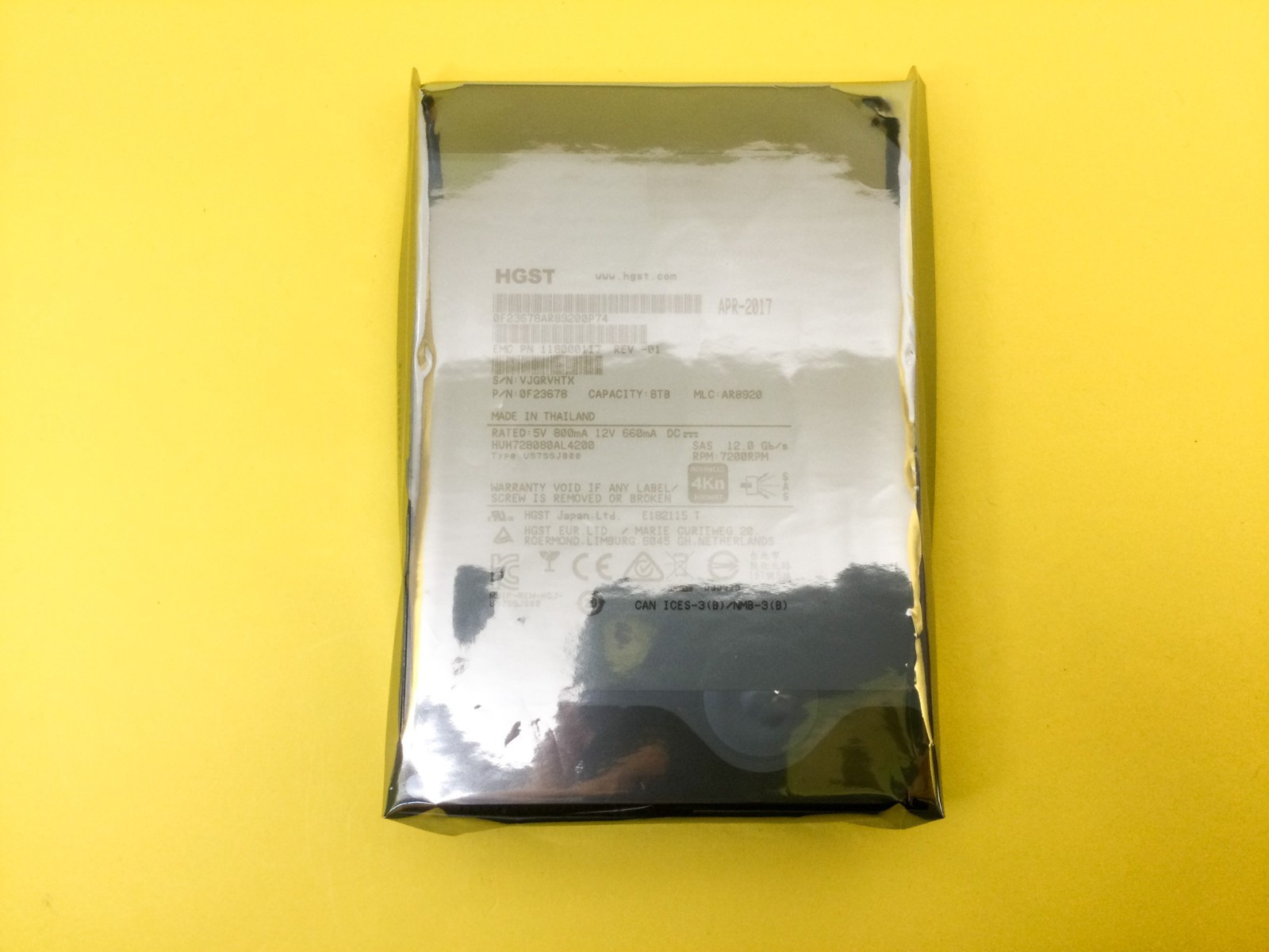 *** HGST Ultrastar 8TB 7200 RPM 12Gb/s 3.5inch SAS 4Kn HDD HUH728080AL4200 ***