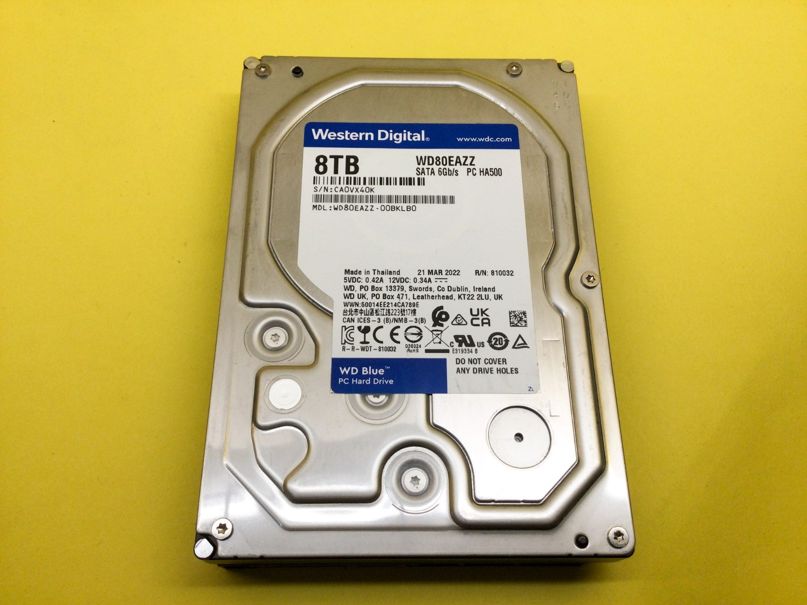 WD80EAZZ Western Digital 8TB SATA WD Blue PC Desktop Hard Drive