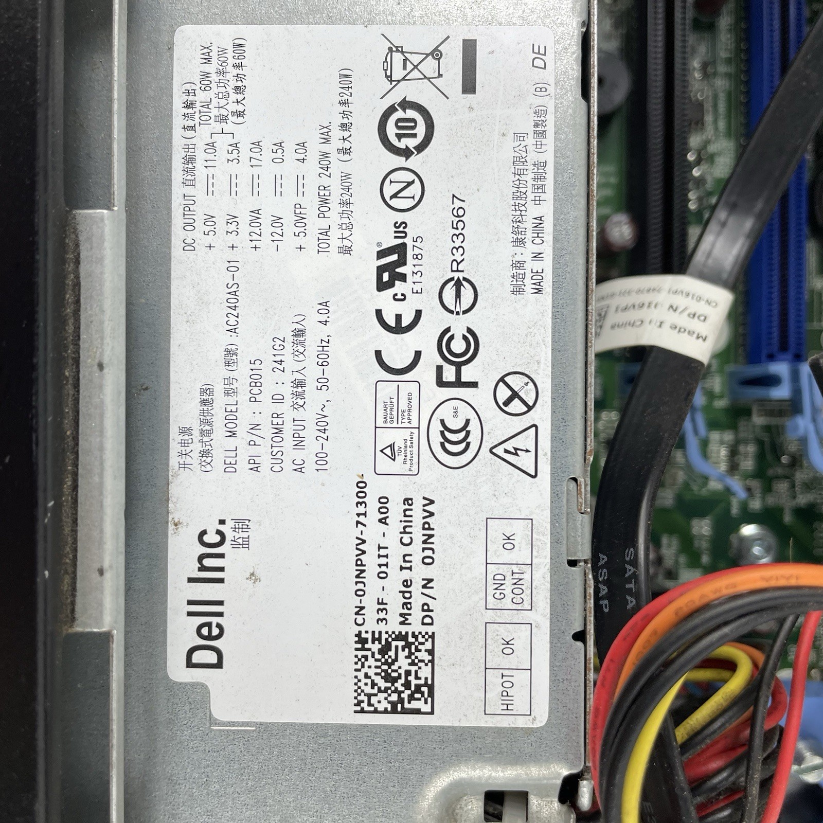 Dell Optiplex 7010 SFF i5-3570 3.40 GHz 4 GB RAM No HDD/OS