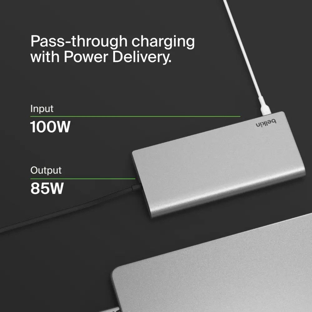 Belkin Connect Universal USB-C 8-in-1 Dual Display Core Hub w Silicon Motion