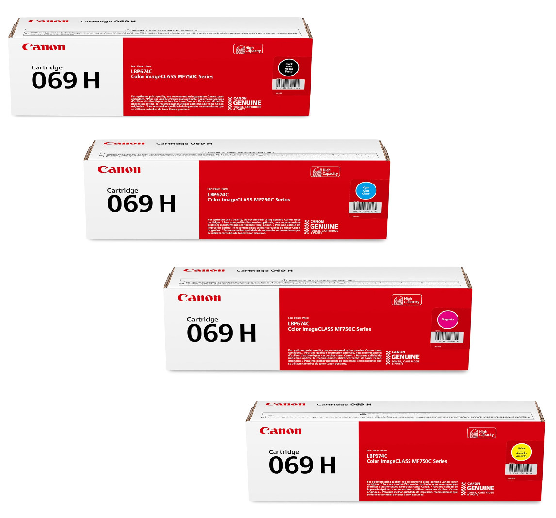 ✅ Genuine Canon 069H CMYK Toner Set – High Yield Original Cartridges