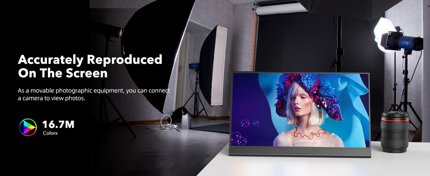 UPERFECT True 4K Portable Monitor 15.6″ 3840*2160 UHD 100% Adobe RGB HDR Screen