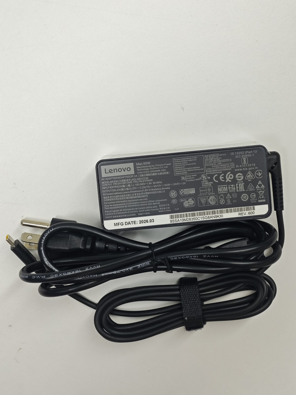 Genuine OEM 65W USB-C Type-C Adapter Charger Lenovo ADLX65YDC2A ThinkPad Yoga