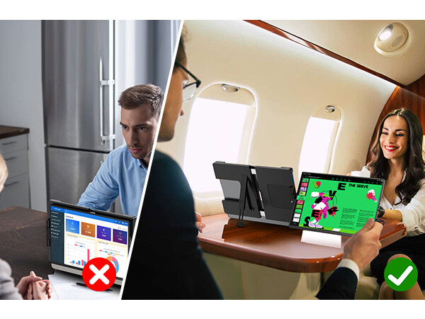 14 Inch 2K Tri-Screen Laptop Monitor Extender Triple Display Kompatibel mit Mac