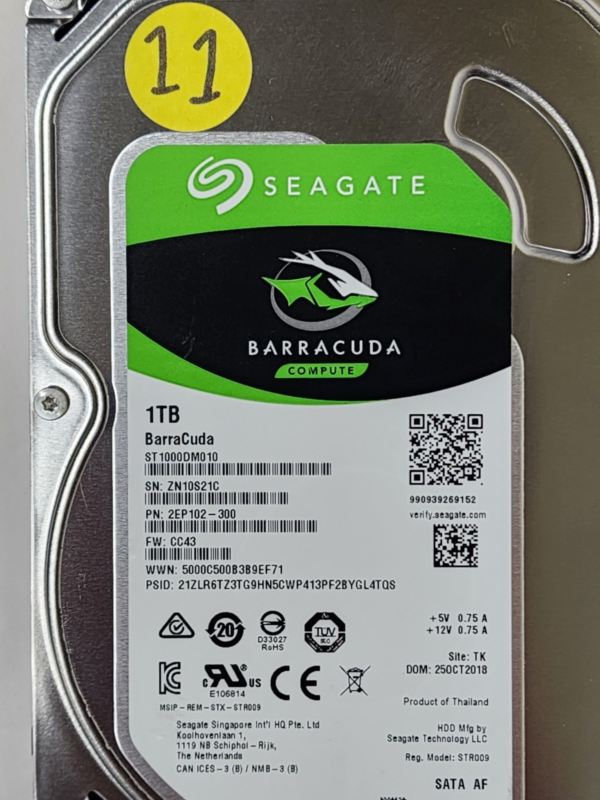 Lot of 16 Seagate/Western Digital 1TB 2TB 4TB 7200RPM SATA 3.5″ Hard Drive HDD