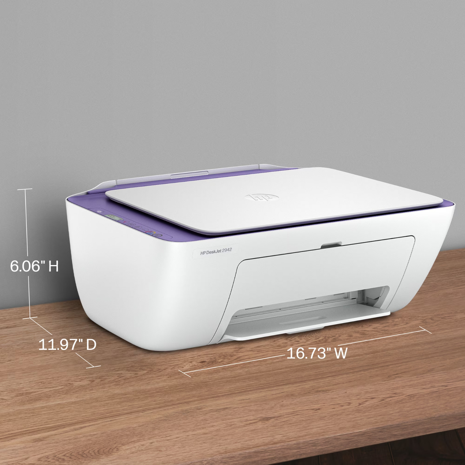 HP DeskJet 2942 Wireless All-in-One Color Inkjet Printer, Violet Tulip
