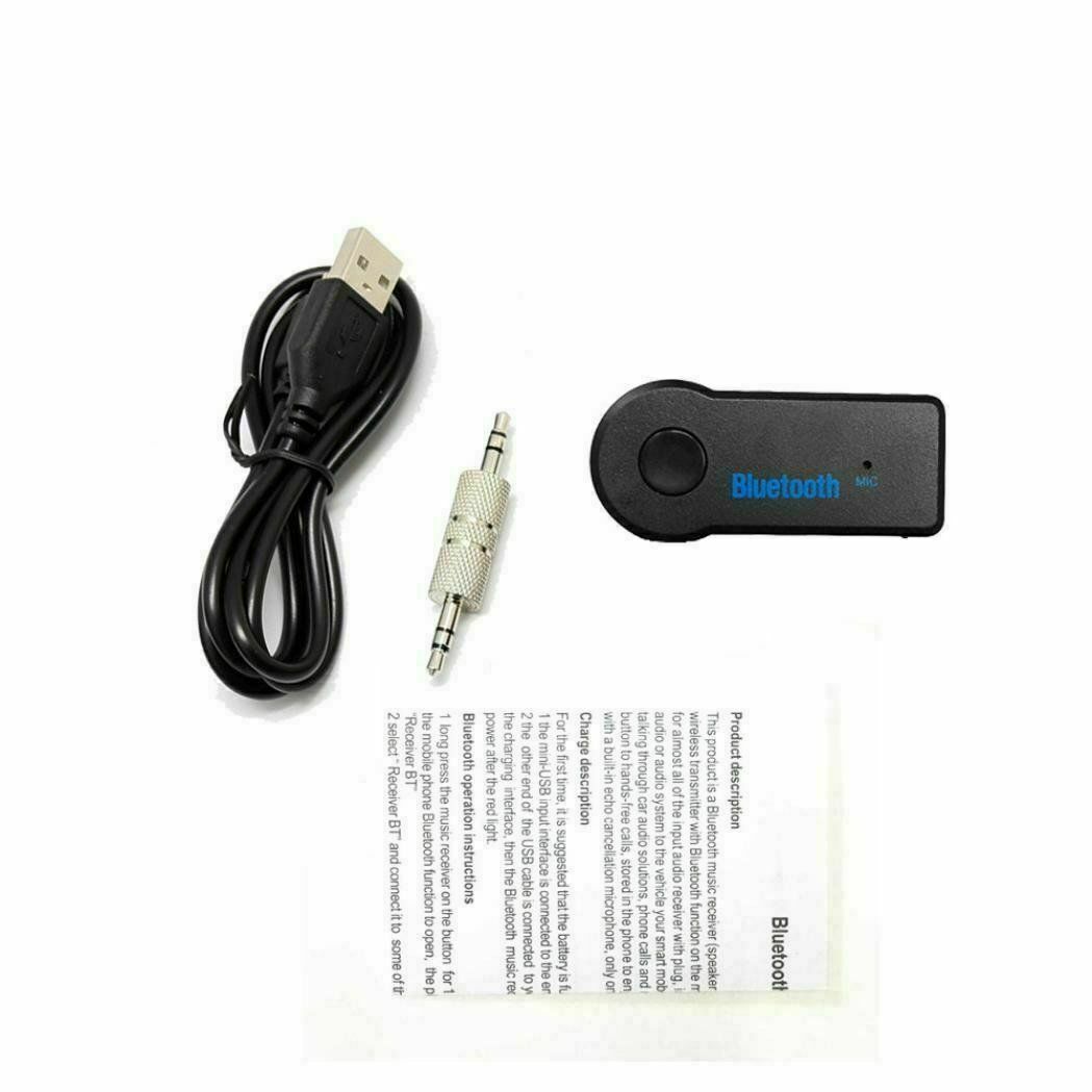 Wireless Bluetooth 3.5mm AUX Audio Stereo Music Home Car Receiver Adapter #150