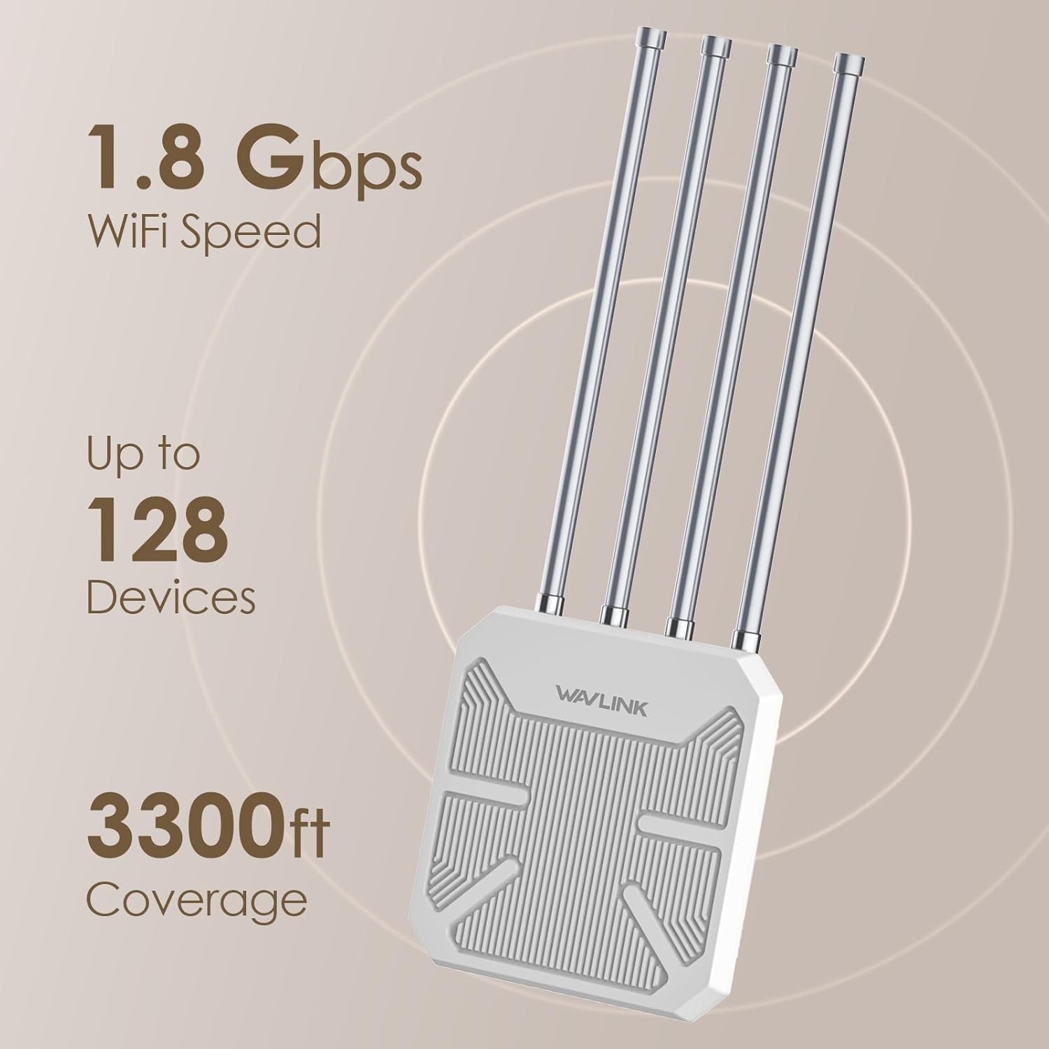 WiFi 7 Extender Long Range WiFi 6 Signal Booster Outdoor up to 300M for Yard/RV